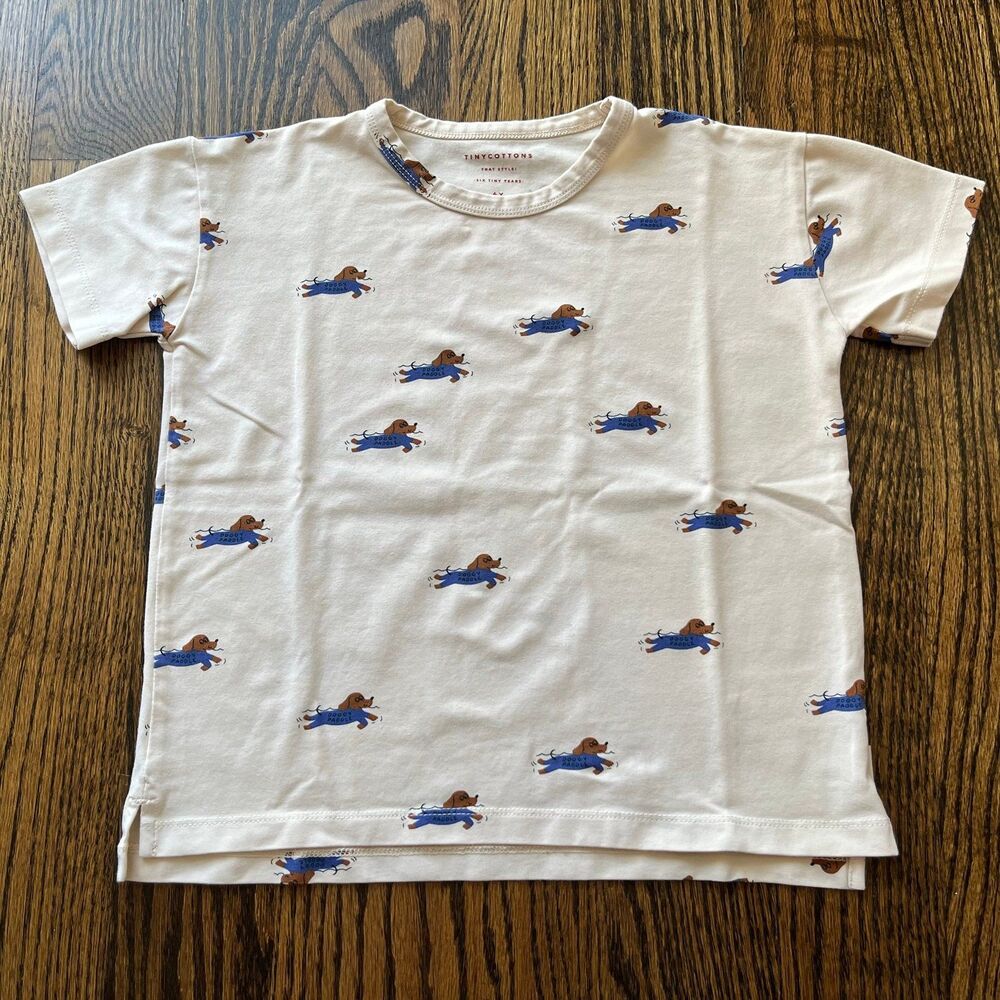 Tiny Cottons Dog Print T-Shirt (6Y)